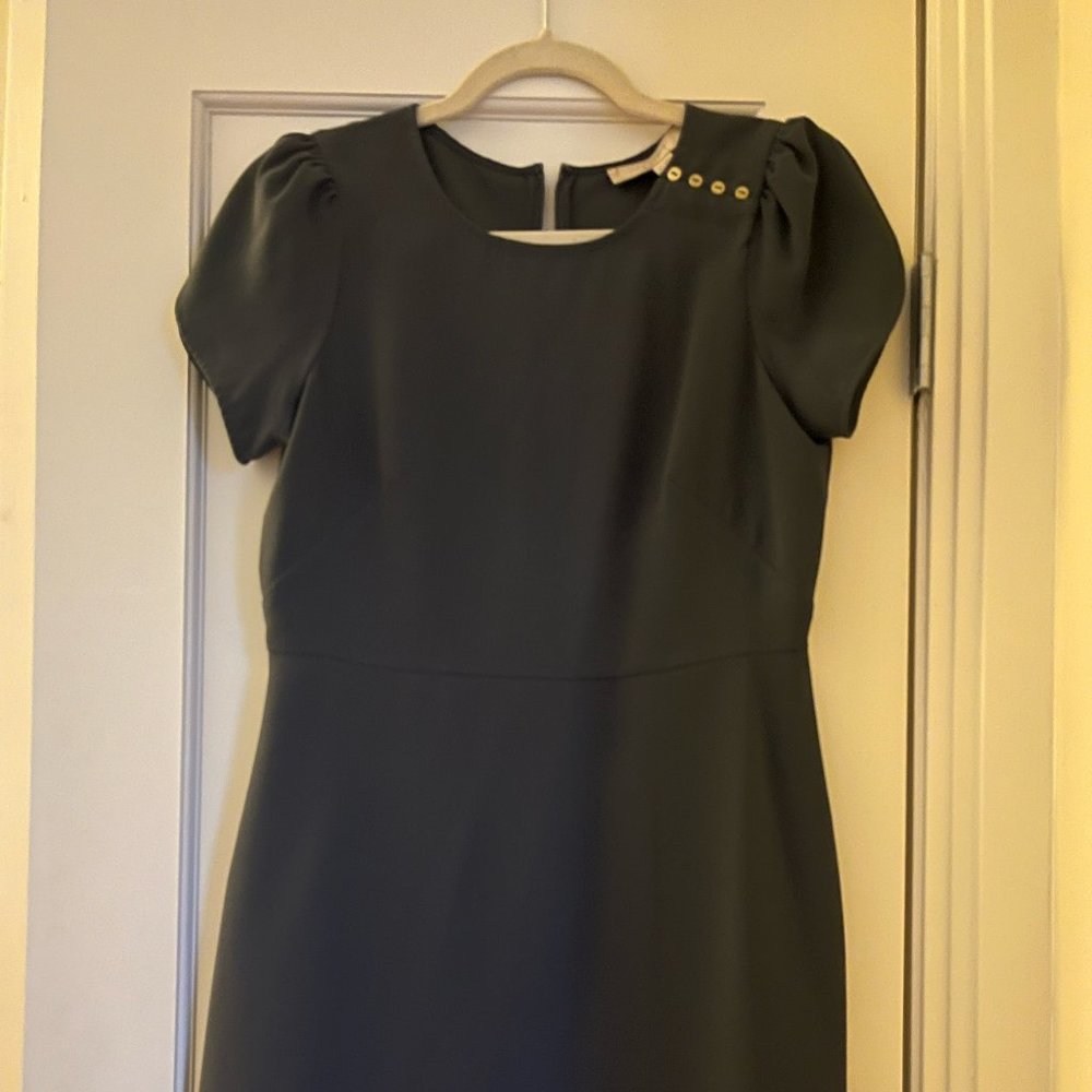 Charcoal Gray Dress with button detailing
